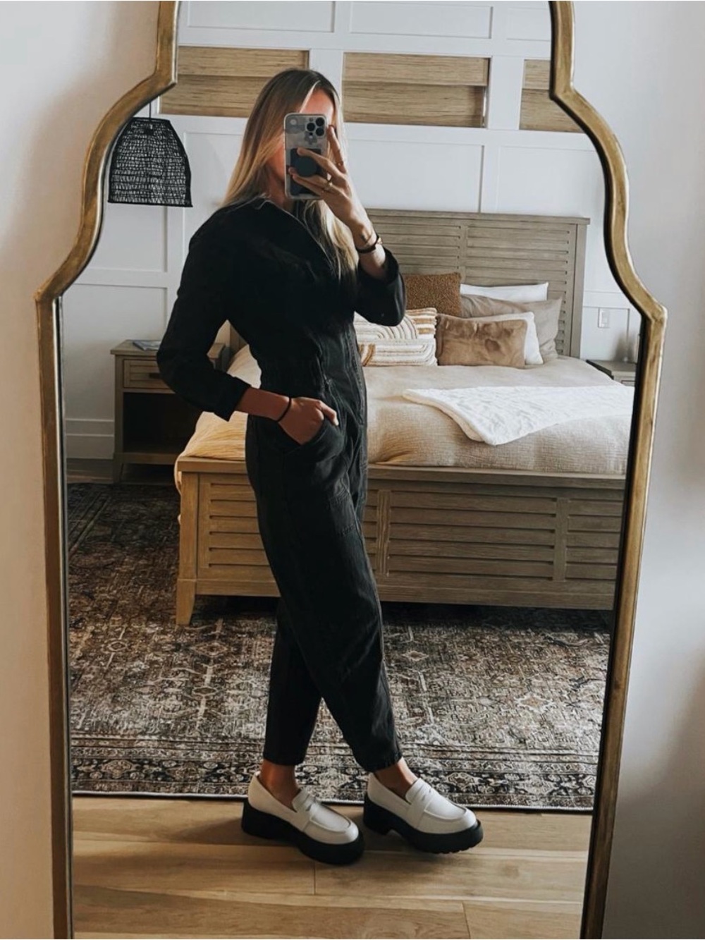 Universal thread denim jumpsuit